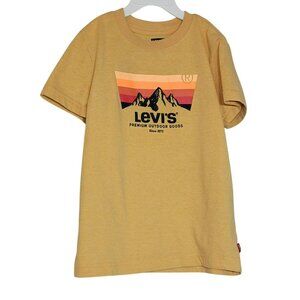 Levi's Graphic Tee Shirt, Kids 6-7 YRS (L), Yellow, Graphic on Front, SS, EUC